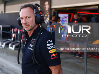 Christian Horner before second practice ahead of the Formula 1 Spanish Grand Prix at Circuit de Barcelona-Catalunya in Barcelona, Spain on J...