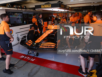 Lando Norris of McLaren during second practice ahead of the Formula 1 Spanish Grand Prix at Circuit de Barcelona-Catalunya in Barcelona, Spa...