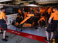 Lando Norris of McLaren during second practice ahead of the Formula 1 Spanish Grand Prix at Circuit de Barcelona-Catalunya in Barcelona, Spa...