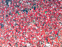 Austria fans are gathering during the UEFA Euro 2024 Group D match between Poland v Austria, at the Olympiastadion in Berlin,Germany, on Jun...