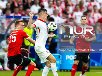 Stefan Posch, Krzysztof Piatek are playing during the UEFA Euro 2024 Group D match between Poland v Austria, at the Olympiastadion in Berlin...