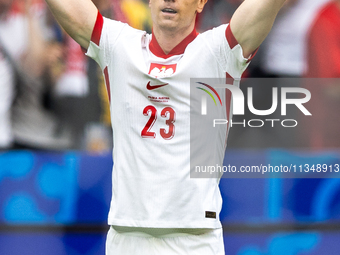 Krzysztof Piatek is playing during the UEFA Euro 2024 Group D match between Poland v Austria, at the Olympiastadion in Berlin,Germany, on Ju...