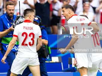 Krzysztof Piatek, Jan Bednarek are playing during the UEFA Euro 2024 Group D match between Poland v Austria, at the Olympiastadion in Berlin...