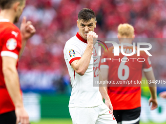 Krzysztof Piatek is playing during the UEFA Euro 2024 Group D match between Poland v Austria, at the Olympiastadion in Berlin,Germany, on Ju...