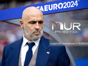 Trener Michal Probierz is standing during the UEFA Euro 2024 Group D match between Poland v Austria, at the Olympiastadion in Berlin,Germany...