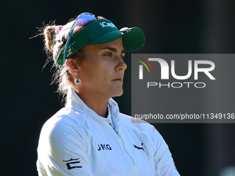 Lexi Thompson of the United waits on the 10th hole during Day Two of the KPMG Women's PGA Championship at Sahalee Country Club in Sammamish,...