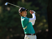 Yuka Saso of Japan plays her second shot onthe 10th hole during Day Two of the KPMG Women's PGA Championship at Sahalee Country Club in Samm...