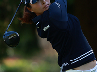 Jin Young Ko of Republic of Korea tees off on the 12th hole during Day Two of the KPMG Women's PGA Championship at Sahalee Country Club in S...