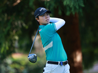 Yuka Saso of Japan tees off on the 12th hole during Day Two of the KPMG Women's PGA Championship at Sahalee Country Club in Sammamish, Washi...