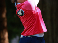 Ariya Jutanugarn of Thailand tees off on the 12th hole during Day Two of the KPMG Women's PGA Championship at Sahalee Country Club in Sammam...