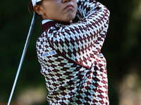 Lydia Ko of New Zealand tees off on the 12th hole during Day Two of the KPMG Women's PGA Championship at Sahalee Country Club in Sammamish,...