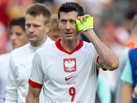 Robert Lewandowski is reacting after loosing match the UEFA Euro 2024 Group D match between Poland v Austria, at the Olympiastadion in Berli...