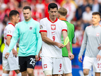 Robert Lewandowski is reacting after loosing match the UEFA Euro 2024 Group D match between Poland v Austria, at the Olympiastadion in Berli...