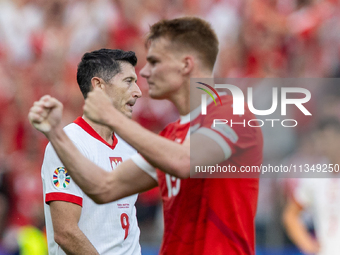 Robert Lewandowski is reacting after loosing match the UEFA Euro 2024 Group D match between Poland v Austria, at the Olympiastadion in Berli...