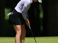 Sarah Schmelzel of the United States follows her birdie on the 18th green during Day Two of the KPMG Women's PGA Championship at Sahalee Cou...