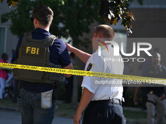 The FBI is on the scene of the mass shooting at a repass service. Four people are being shot in a mass shooting during a repass service at t...