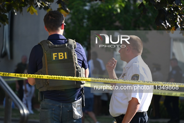 The FBI is on the scene at the mass shooting. Four people are being shot in a mass shooting during a repass service at the Salvation Army Ce...