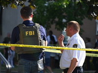 The FBI is on the scene at the mass shooting. Four people are being shot in a mass shooting during a repass service at the Salvation Army Ce...