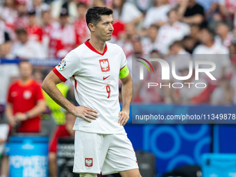 Robert Lewandowski is playing during the UEFA Euro 2024 Group D match between Poland v Austria, at the Olympiastadion in Berlin,Germany, on...