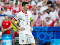 Robert Lewandowski is playing during the UEFA Euro 2024 Group D match between Poland v Austria, at the Olympiastadion in Berlin,Germany, on...