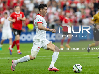 Robert Lewandowski is playing during the UEFA Euro 2024 Group D match between Poland v Austria, at the Olympiastadion in Berlin,Germany, on...