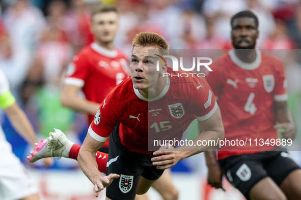 Philipp Lienhart  is playing during the UEFA Euro 2024 Group D match between Poland v Austria, at the Olympiastadion in Berlin,Germany, on J...