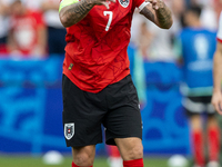 Marko Arnautovic  is playing during the UEFA Euro 2024 Group D match between Poland v Austria, at the Olympiastadion in Berlin,Germany, on J...