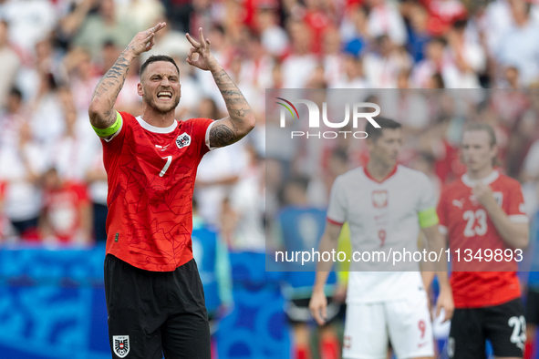 Marko Arnautovic  is playing during the UEFA Euro 2024 Group D match between Poland v Austria, at the Olympiastadion in Berlin,Germany, on J...