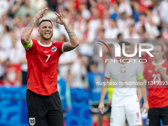 Marko Arnautovic  is playing during the UEFA Euro 2024 Group D match between Poland v Austria, at the Olympiastadion in Berlin,Germany, on J...