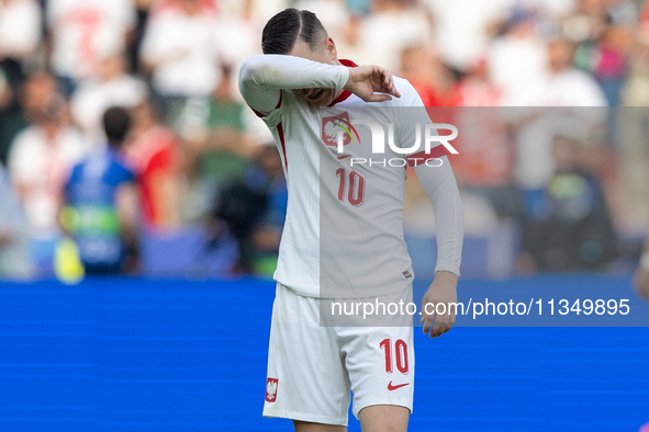 Piotr Zielinski  is playing during the UEFA Euro 2024 Group D match between Poland v Austria, at the Olympiastadion in Berlin,Germany, on Ja...