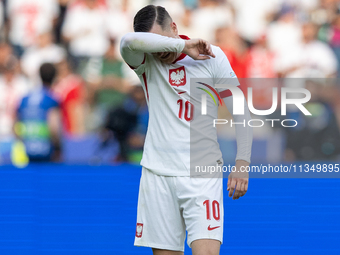 Piotr Zielinski  is playing during the UEFA Euro 2024 Group D match between Poland v Austria, at the Olympiastadion in Berlin,Germany, on Ja...