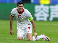 Robert Lewandowski  is playing during the UEFA Euro 2024 Group D match between Poland v Austria, at the Olympiastadion in Berlin,Germany, on...