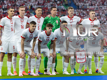 Poland team is posing  during the UEFA Euro 2024 Group D match between Poland v Austria, at the Olympiastadion in Berlin,Germany, on January...