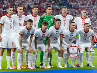 Poland team is posing  during the UEFA Euro 2024 Group D match between Poland v Austria, at the Olympiastadion in Berlin,Germany, on January...