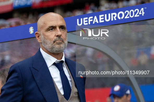 Trener Michal Probierz  is standing during the UEFA Euro 2024 Group D match between Poland v Austria, at the Olympiastadion in Berlin,German...