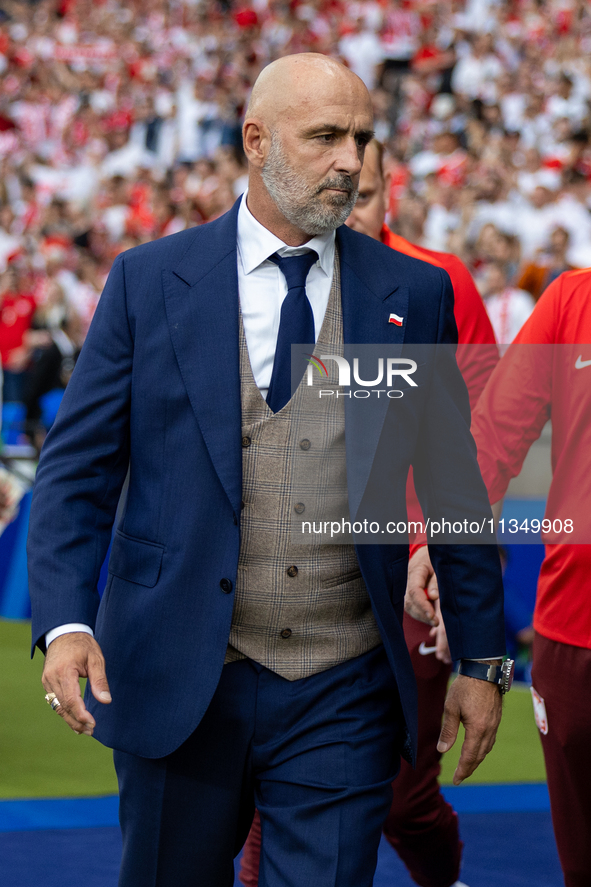 Trener Michal Probierz  is standing during the UEFA Euro 2024 Group D match between Poland v Austria, at the Olympiastadion in Berlin,German...