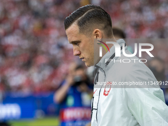 Piotr Zielinski  is walking onto the pitch during the UEFA Euro 2024 Group D match between Poland v Austria, at the Olympiastadion in Berlin...