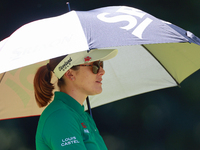 Hannah Green of Australia waits on the 3rd fairway during the second round of the KPMG Women's PGA Championship at Sahalee Country Club on F...