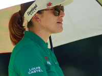 Hannah Green of Australia waits on the 3rd fairway during the second round of the KPMG Women's PGA Championship at Sahalee Country Club on F...