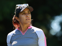 Paula Reto of South Africa tees off on the 7th hole during Day Two of the KPMG Women's PGA Championship at Sahalee Country Club in Sammamish...