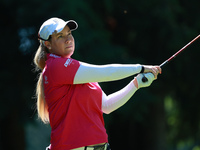 Brittany Lincicome of the United States tees off on the 7th hole during Day Two of the KPMG Women's PGA Championship at Sahalee Country Club...