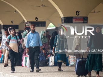 Holidaymakers Are Returning To The Capital From Different Parts Of The Country Following The Eid Holidays At Kamalapur Railway Station, in D...