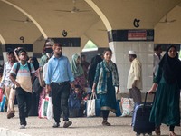 Holidaymakers Are Returning To The Capital From Different Parts Of The Country Following The Eid Holidays At Kamalapur Railway Station, in D...