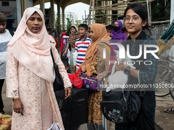 Holidaymakers Are Returning To The Capital From Different Parts Of The Country Following The Eid Holidays At Kamalapur Railway Station, in D...