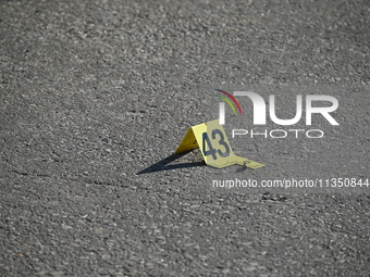 Shell casing is being located at the crime scene. A 34-year-old male victim is being shot multiple times and killed in Chicago, Illinois, Un...