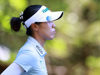 Lydia Ko of New Zealand walks from the 16th tee during the second round of the KPMG Women's PGA Championship at Sahalee Country Club on Frid...