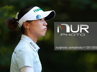 Lydia Ko of New Zealand follows her shot from the 16th tee during the second round of the KPMG Women's PGA Championship at Sahalee Country C...