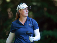 Jennifer Kupcho of Westminster, Colorado follows her shot from the 16th tee during the second round of the KPMG Women's PGA Championship at...