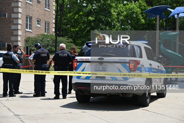 A 44-year-old male victim is being shot multiple times and killed in broad daylight at the Dearborn Homes Playground in Chicago, Illinois, U...