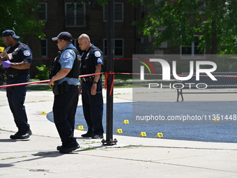 A 44-year-old male victim is being shot multiple times and killed in broad daylight at the Dearborn Homes Playground in Chicago, Illinois, U...